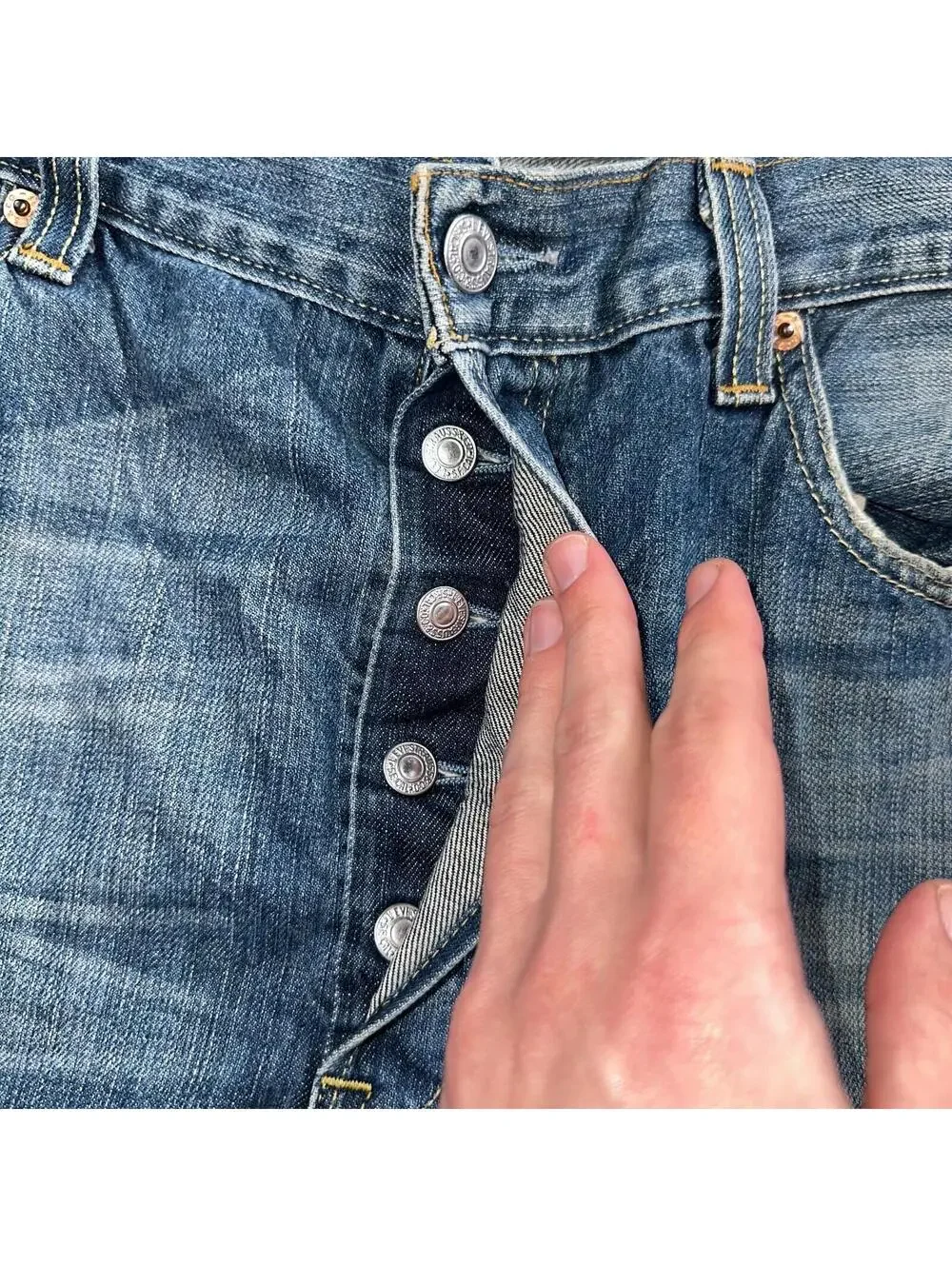 Levis 501 Vintage Y2K XX Straight Leg Jeans Blue Med Wash 36x30 Act 35x29